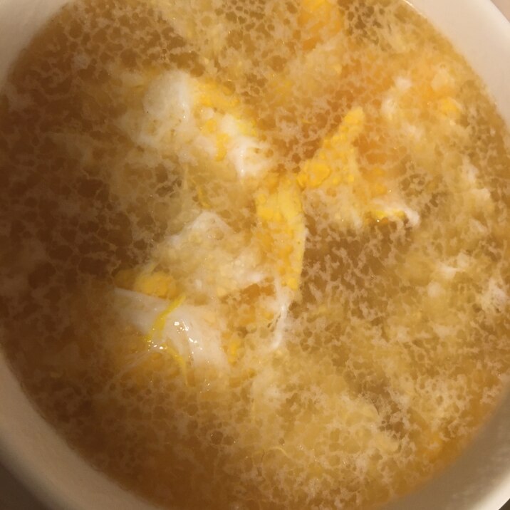 麺を茹でた残りのお湯でスープ